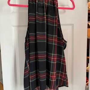 J crew Plaid Sleeveless Top